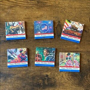 Bicentennial Happy Birthday America Del Monte Matchbooks 1976 Lot of 6 covers